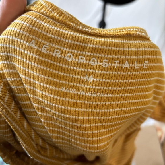 Aeropostale Mustard Yellow Ruffled Off-Shoulder Sundress Size Medium‎ - Picture 5 of 5